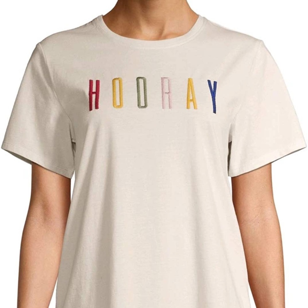 Time & Tru Embroidered “Hooray” Shirt